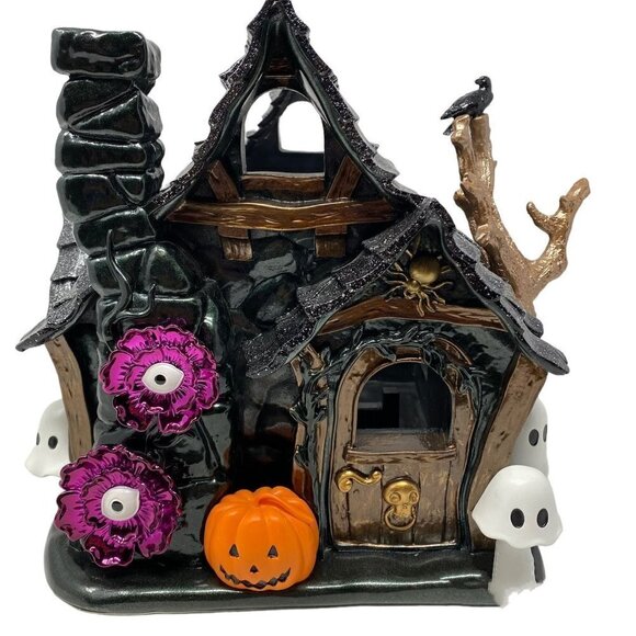 Bath & Body Works 2022 Halloween Haunted House Cottage Luminary 3 Wick Candle - Picture 8 of 9